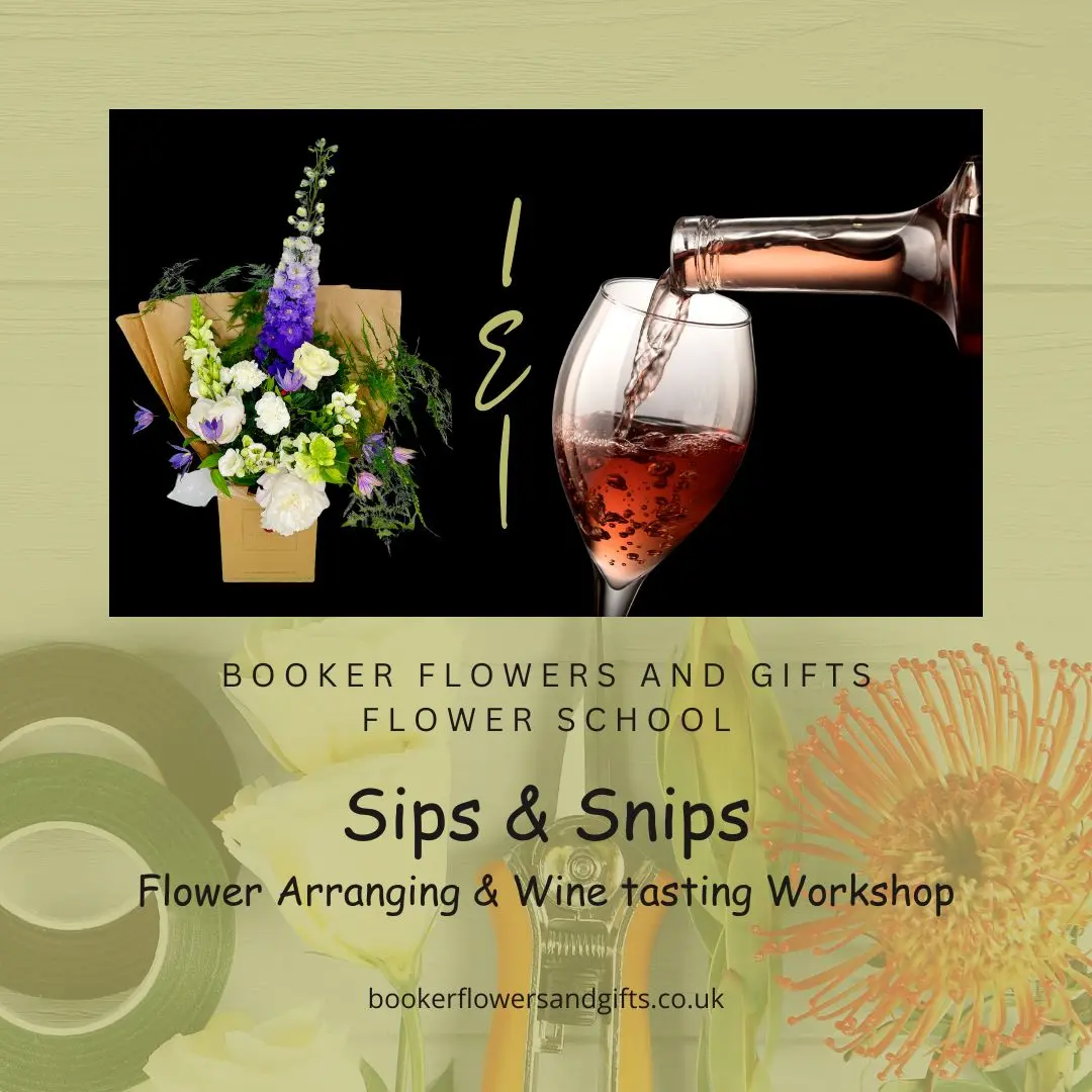 July Flower Arranging Workshop Snips, Sip, Style and Spiral
